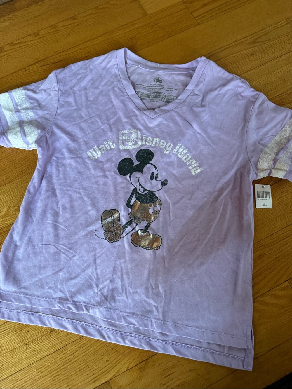 Disney Lavender Girls' Mickey Graphic V-Neck